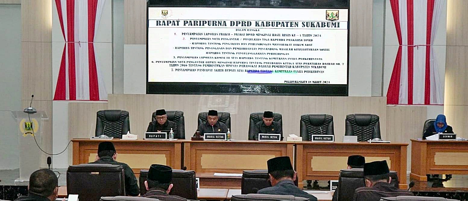 Dprd Kabupaten Sukabumi Menggelar Rapat Paripurna Ke 1 Tahun Sidang