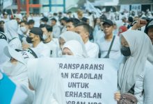 Massa Aksi Suarakan Program MBG Lanjutkan "Setiap Anak Berhak Makan Bergizi"