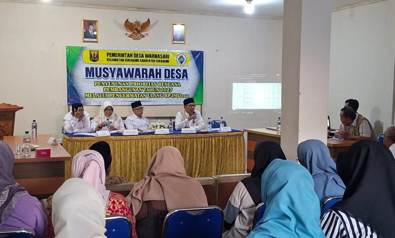 Desa Warnasari Gelar Musyawarah Desa Penyusunan Prioritas Pembangunan Tahun 2027