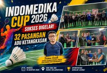 Turnamen Indomedika Cup 2026 Sukses Digelar, 32 Pasangan Adu Ketangkasan