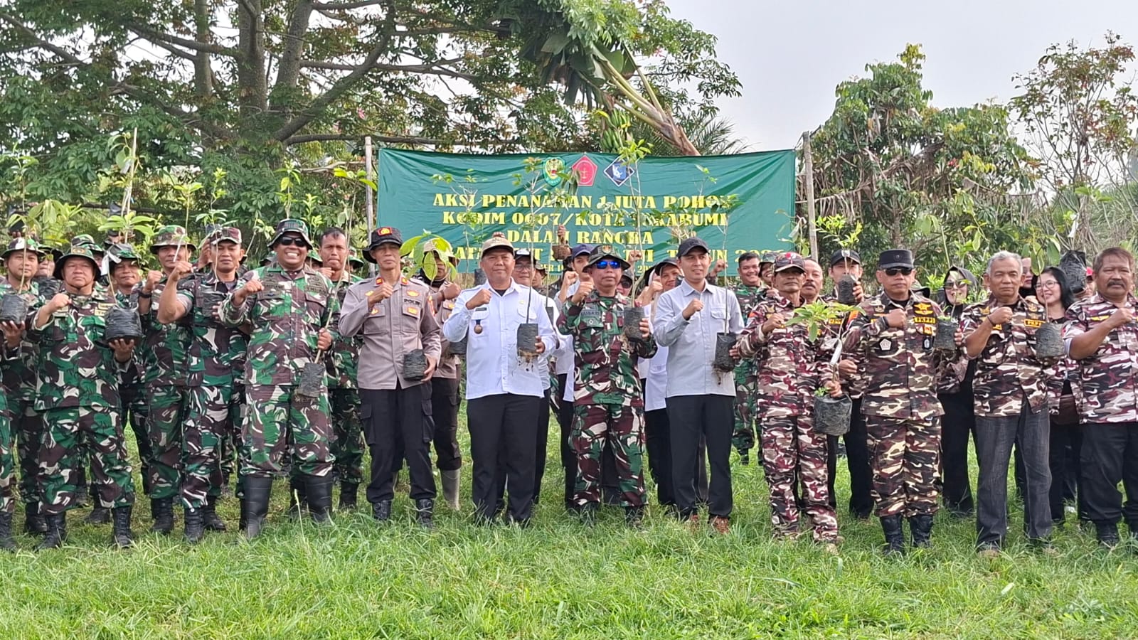 Penanaman 1 Juta Pohon Kodim 0607 Kota Sukabumi Jadi Langkah Preventif Cegah Bencana
