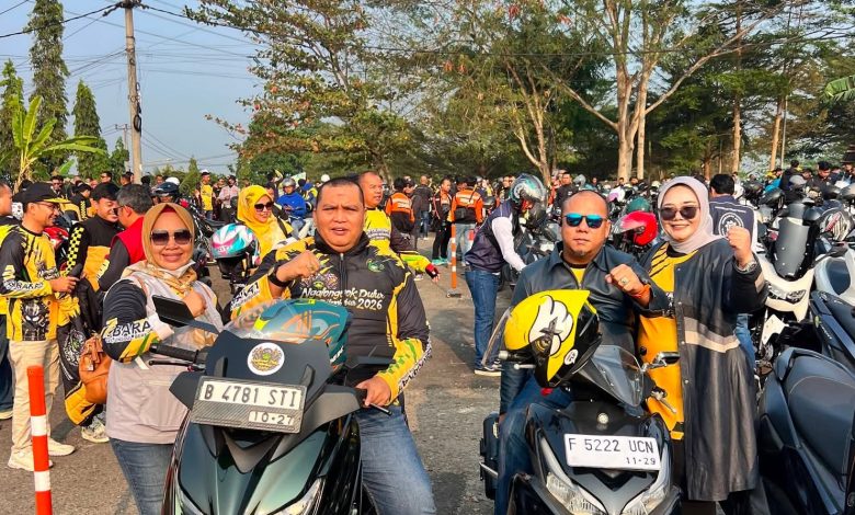 DPC PERADI Cibadak Ikuti Touring Ngalongok Dulur di HJKS ke-156