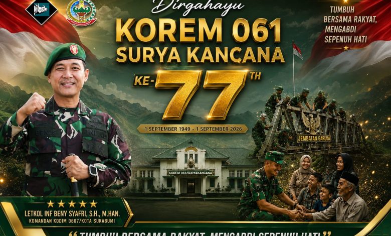 HUT ke-77 Korem 061/Suryakancana Jadi Momentum Perkuat Kemanunggalan TNI dan Rakyat