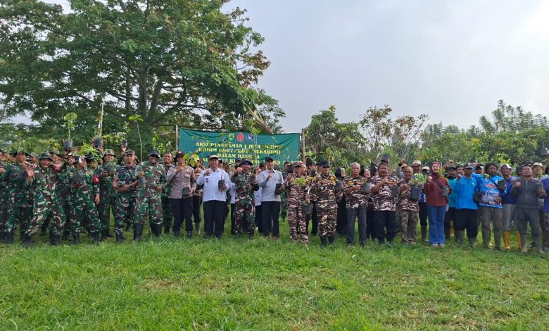 Sinergi TNI dan Para Petani Bagja Sutra, Kodim 0607 Kota Sukabumi Galakkan Gerakan Sejuta Pohon