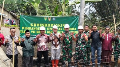 Sambung Dua Kecamatan, Kodim 0607/Kota Sukabumi Peletakan Batu Pertama Jembatan Garuda Cipalasari