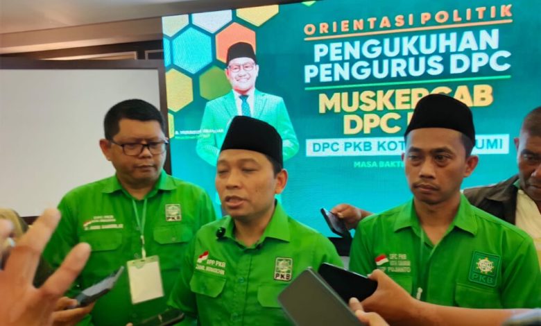 Pelantikan DPC PKB Kota Sukabumi, Zainul Munasichin Patok Target 6 Kursi di Pemilu 2029