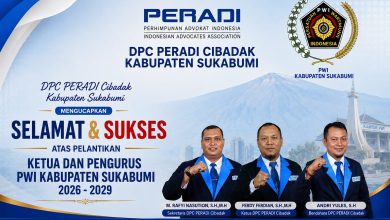 DPC PERADI Cibadak Ucapkan Selamat atas Pelantikan Pengurus PWI Kabupaten Sukabumi 2026-2029