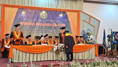 Lepas Wisudawan, STISIP Syamsul Ulum Dorong Lulusan Berkontribusi bagi bangsa